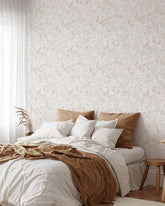 Brown Boho Roses Wallpaper